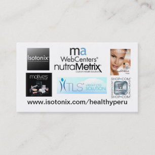 Customised Isotonix business card