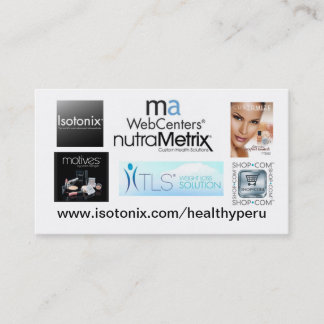 Customised Isotonix business card