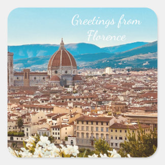 Customised Italy Florence Photography Square Sticker