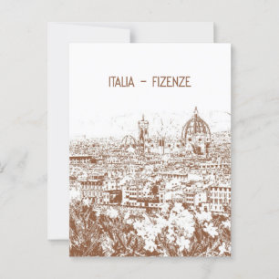 Customised Italy Florence Vintage Photography Postcard
