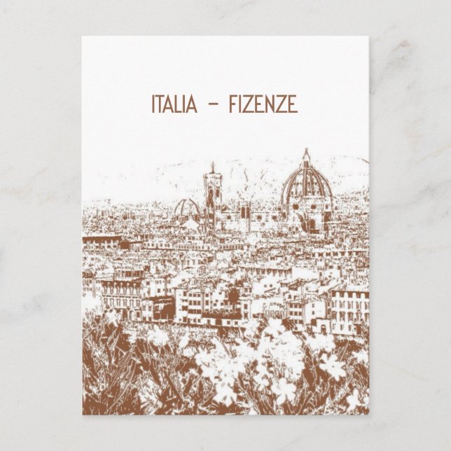Customised Italy Florence Vintage Photography Postcard (Front)