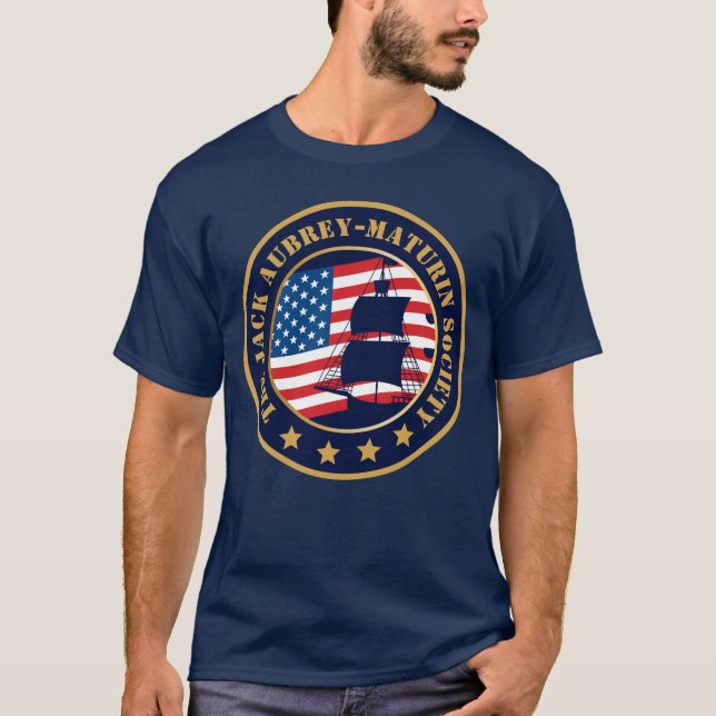 Customised Jack Aubrey-Maturin Naval History  T-Shirt (Front)