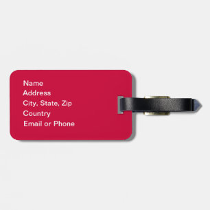 Customised Keep Calm Travel On Premium Luggage Tag