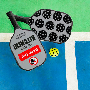 Customised Keep Out of the Kitchen Funny Pickleball Paddle