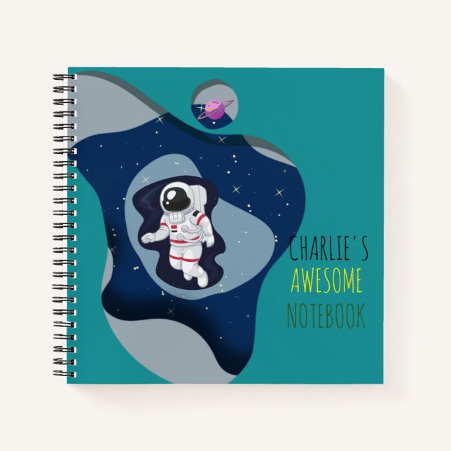 Customised kid  Astronaut Notebook (Front)