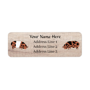 Customised KuneKune Pig Address Label