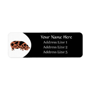 Customised KuneKune Pig Address Label