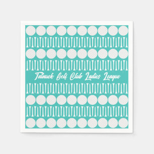 Customised Ladies Golf League Blue Cocktail Napkin