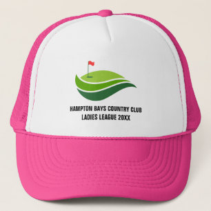 Customised Ladies Golf League Hat - Golf Flag 