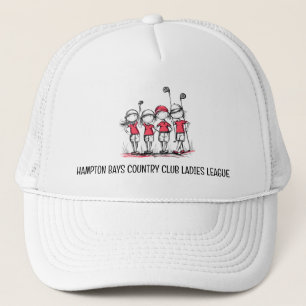 Customised Ladies Golf League RED Hat - Club Name