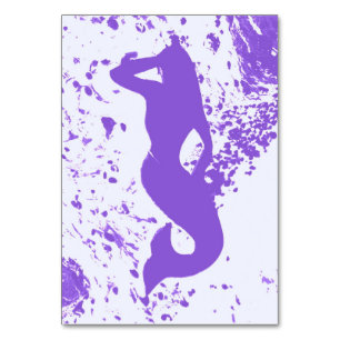 customised lavender mermaid table number