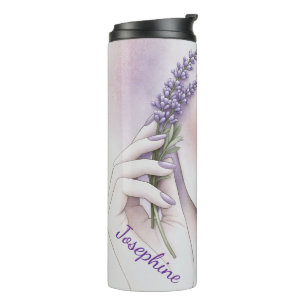 Customised Lavender Purple Woman Elegant Beauty Thermal Tumbler