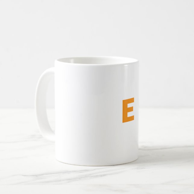 Customised letter E mug (Front Left)