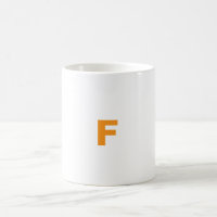 Customised letter F mug