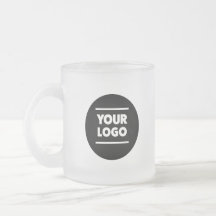 Customised Logo Frosted Glass Drink Mug 
