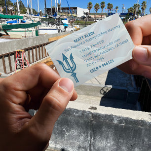 Customised Logo/QR Code/URL Waterproofing Masonry Business Card