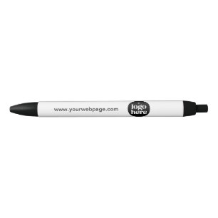Customised Logo Text  Promotional Black Ink Pen