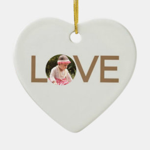 Customised Love Baby Photo Heart Shaped Ornament