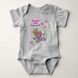 Customised LOVE - MOMMY'S LITTLE VALENTINE ♥ Cute Baby Bodysuit