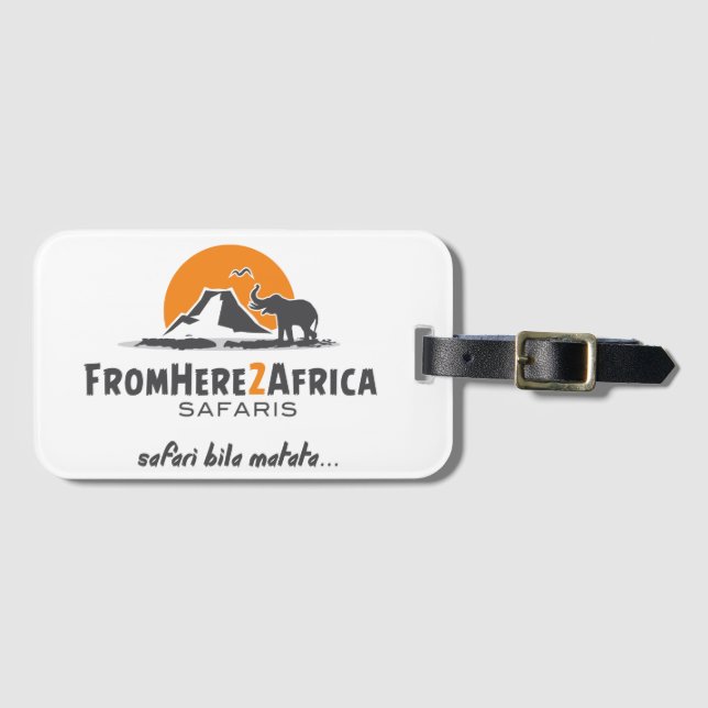 Customised luggage tag with business card slot (Front Horizontal)