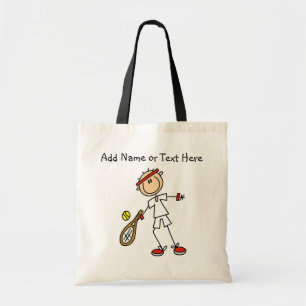 Customised Male Tennis Player Tote  Bag