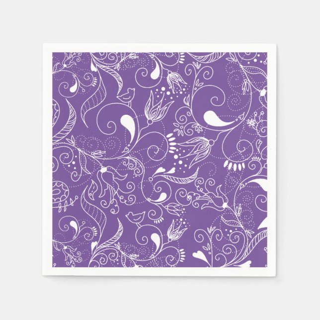 Customised mandala print editable colour  napkin (Front)