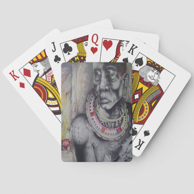 Customised Masai People Bicycle Card (Back)