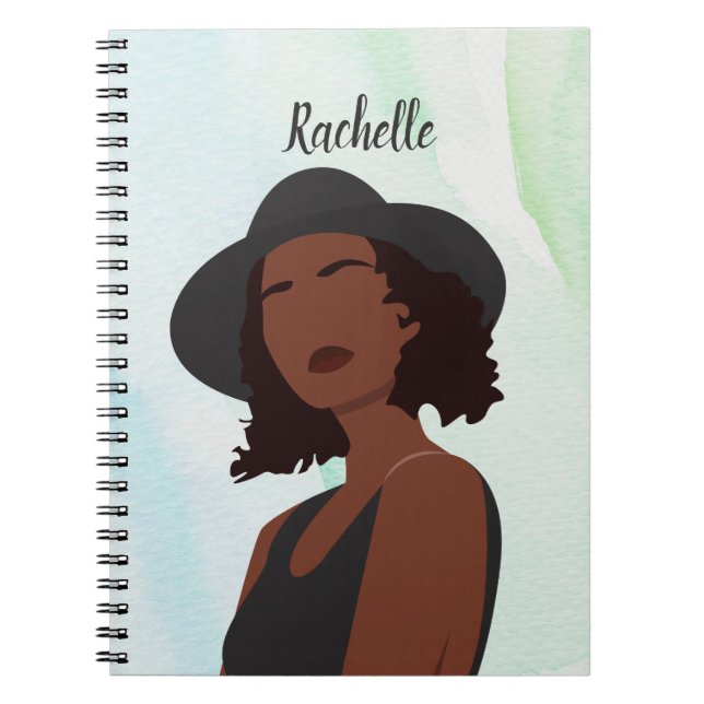 Customised Melanin African American Queen Notebook (Front)