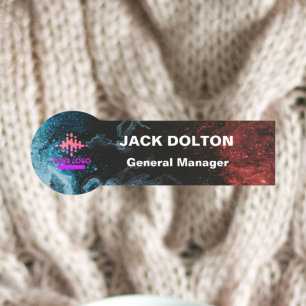 Customised Metallic Name Badge for Company Staff