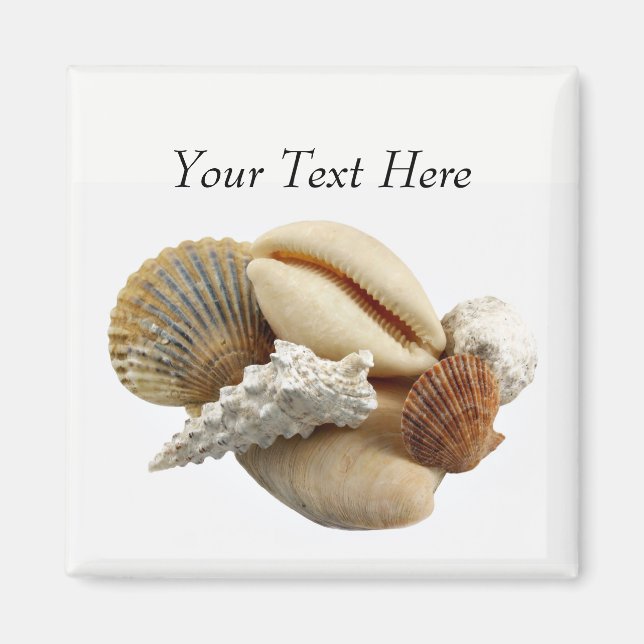 Customised Mixed Seashell Photo Magnet (Front)