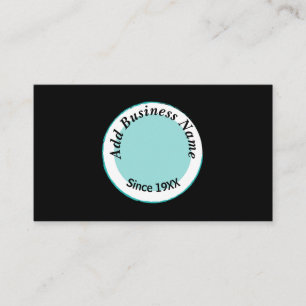  Customised Modern Black and Blue Your Name Here   Business Card