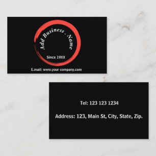  Customised Modern Black Professional  Business Card
