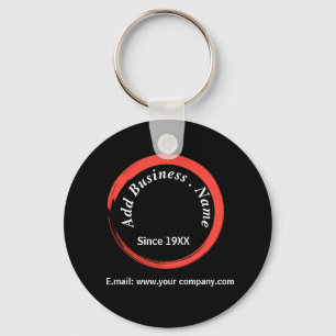  Customised Modern Black Professional Key Ring