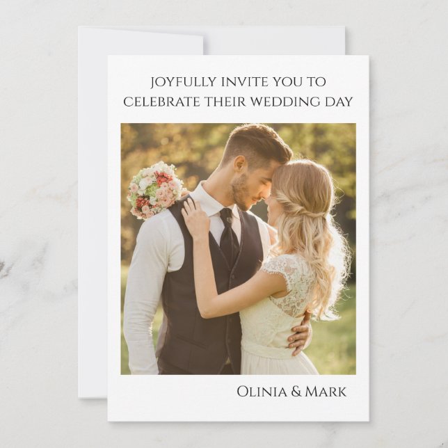 Customised Modern Floral Lace Wedding Invitation (Front)