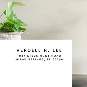 Customised Modern Return Address Rubber Stamp