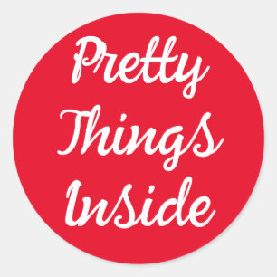 Customised Modern Stylish Pretty things Inside. Classic Round Sticker