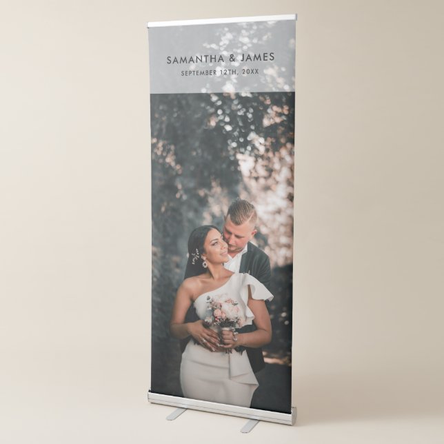 Customised Modern Wedding Photo DIY Retractable Banner (3/4)