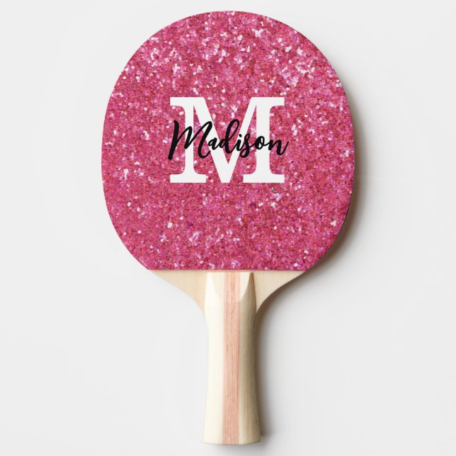 Customised Monogram Initial Name  Ping Pong Paddle (Front)