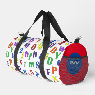 Customised Monogram Kids Back to School Duffel Bag