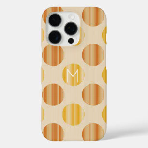 Customised Monogram Modern Circles iPhone 16 Pro Case