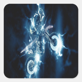 Customised Motocross Square Sticker
