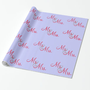 Customised Mr and Mrs Wrapping Paper