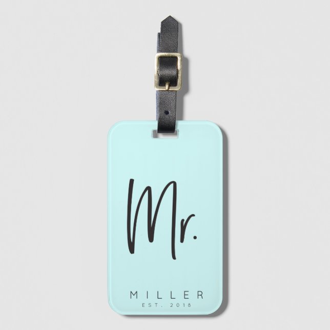 Customised MR. Luggage tag (Front Vertical)