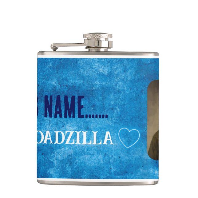 Customised My Dadzilla Flask. Flask (Front)