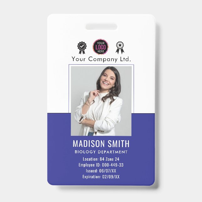 Customised Name and Photo | Company Security ID Badge (Front)
