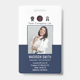 Customised Name and Photo   Company Security ID Badge