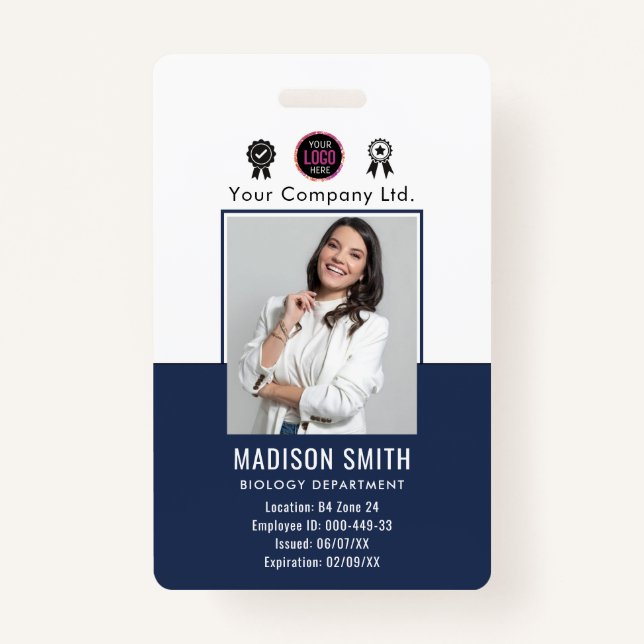 Customised Name and Photo | Company Security ID Badge (Front)