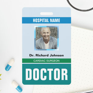 Customised Name and Photo   Doctor ID Card Badge