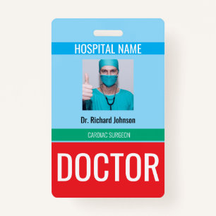 Customised Name and Photo   Doctor ID Card ID Badge
