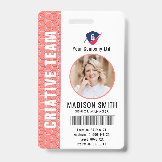 Customised Name and Photo |  ID Card Badge (Front)